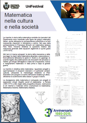 Matematica nella cultura e nella società